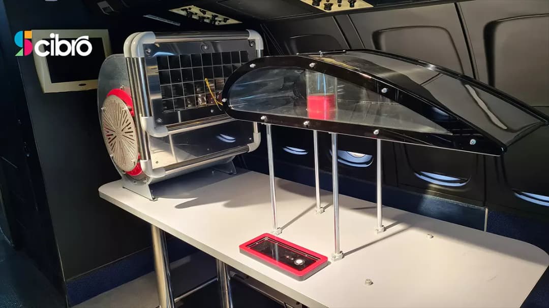 Pressure difference above and below the wing of an airplane